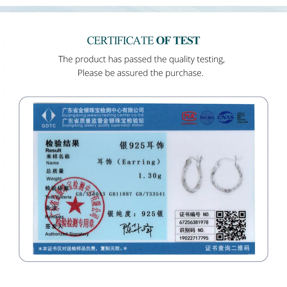 BAMOER 925 Sterling Silber Creolen für Damen, leichte, große Creolen, hypoallergen, trendige Möbius-Creolen