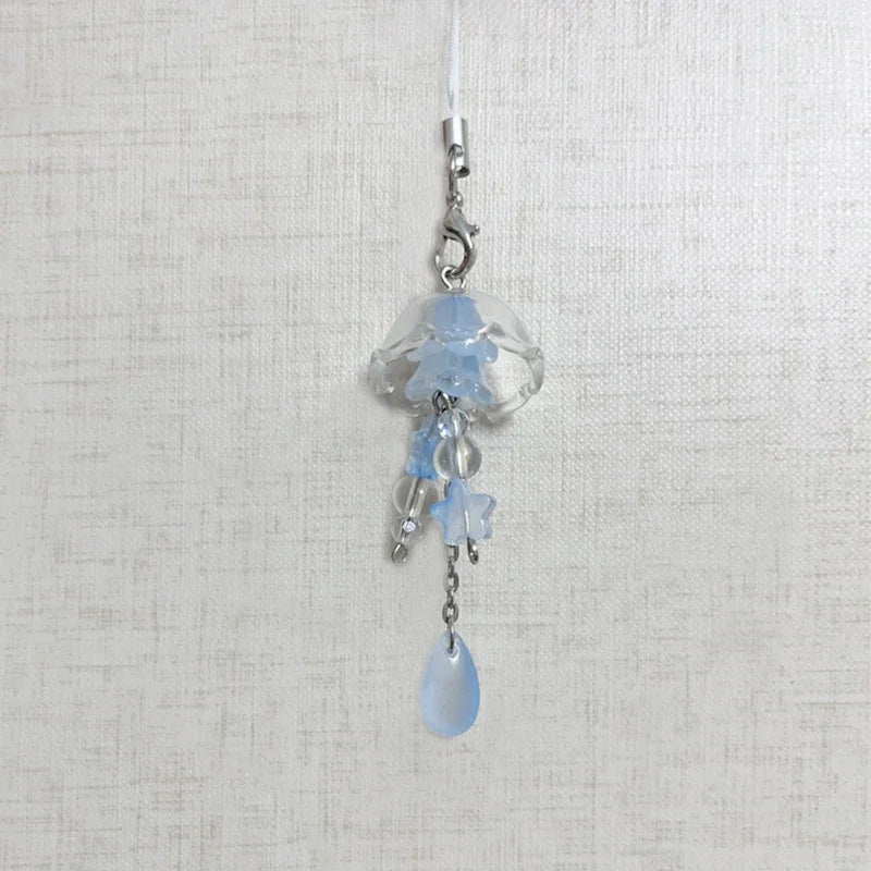 Handmade jellyfish mobile phone charm y2k original  keychain