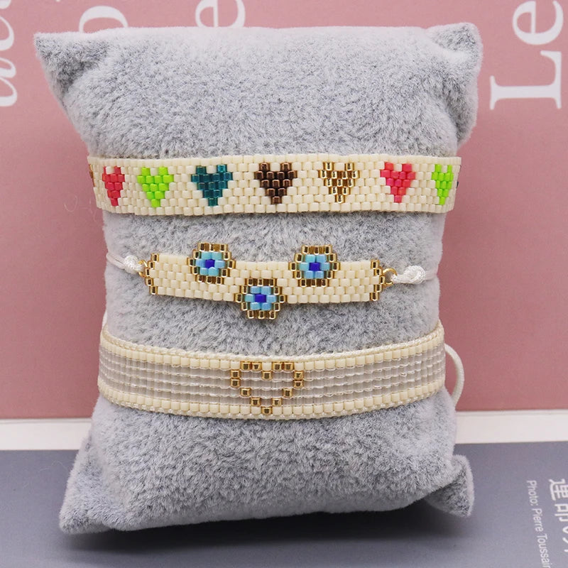 Miyuki beads hand woven Bohemia jewelry atmosphere luxury shiny seed beads adjustable bracelet elegant women's party Gifts