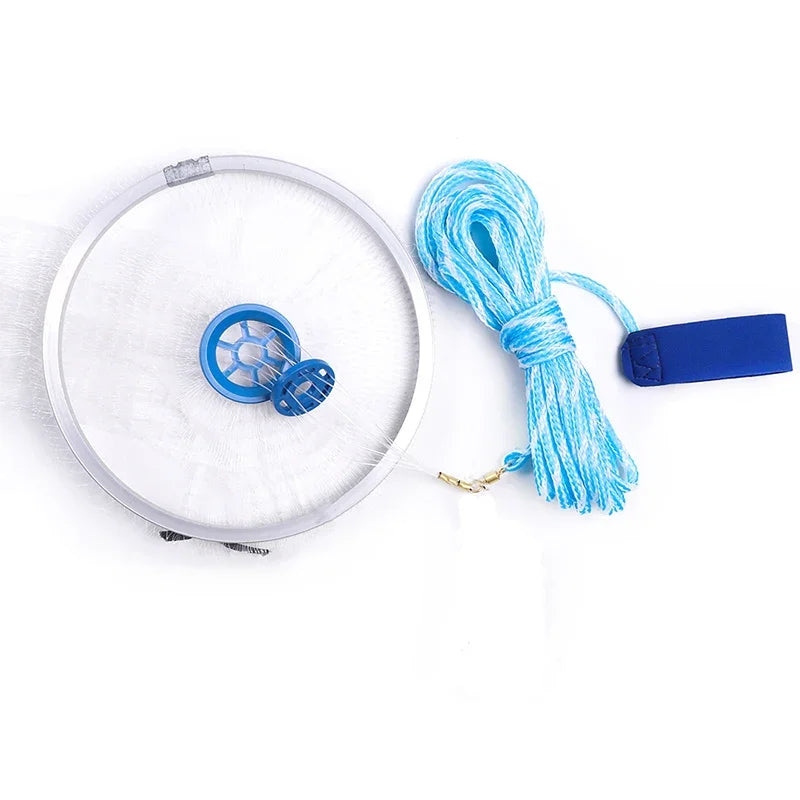 Lawaia Hand Cast Fishing Net Aluminum Ring Monofilament Landing Throw network Iron Pendant American Style Fishing Equipment - Madeinsea©