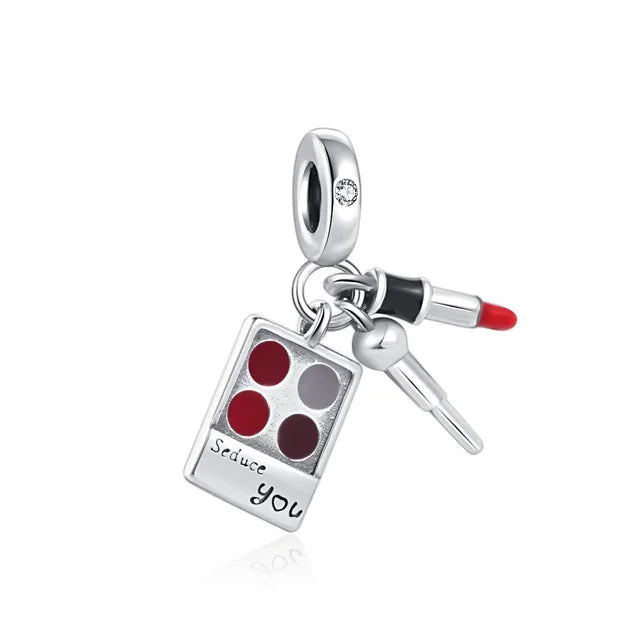 New Original 925 Silver Plated Accessories Fashion Charm Perfume High Heels Bead Fit Pendant Bracelet For Women DIY Jewelry Gift