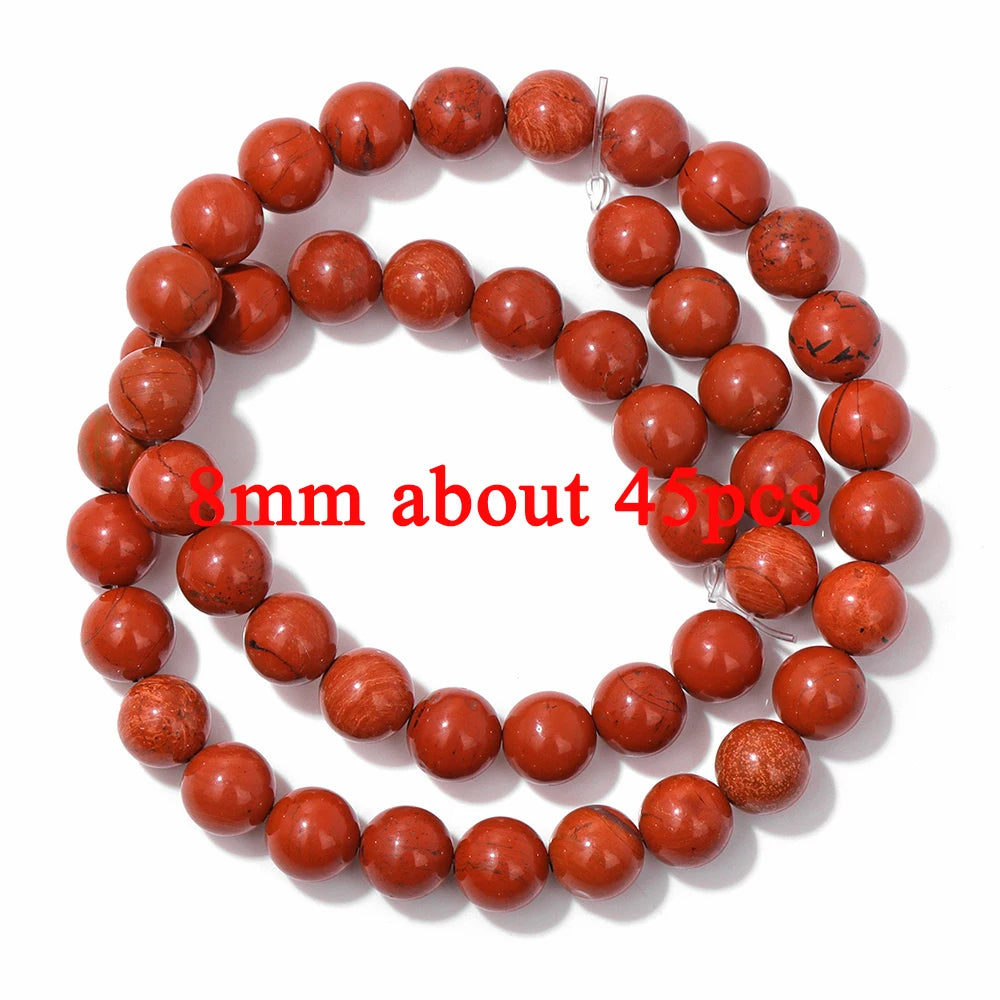 100% Natural Red Jasper Stone Bead Oval Cube Round Irregular Shape Chips Beads Fit Jewelry Making DIY Bracelet Necklace Earrings