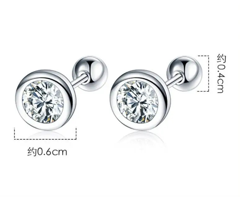 Real Moissanite Stud Earrings for Women Men 925 Silver Trendy Bubble D Color Moissanite Diamond Earring Jewelry Gifts