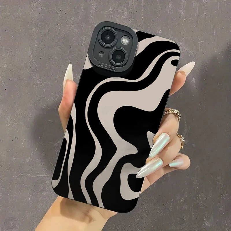 Fashion Zebra Stripe Pattern Silicone Case for Xiaomi Poco F6 M6 X6 F5 X5 X3 Pro Mi 11 Lite 5G 14 13 12T 12 13T Pro Soft Cover