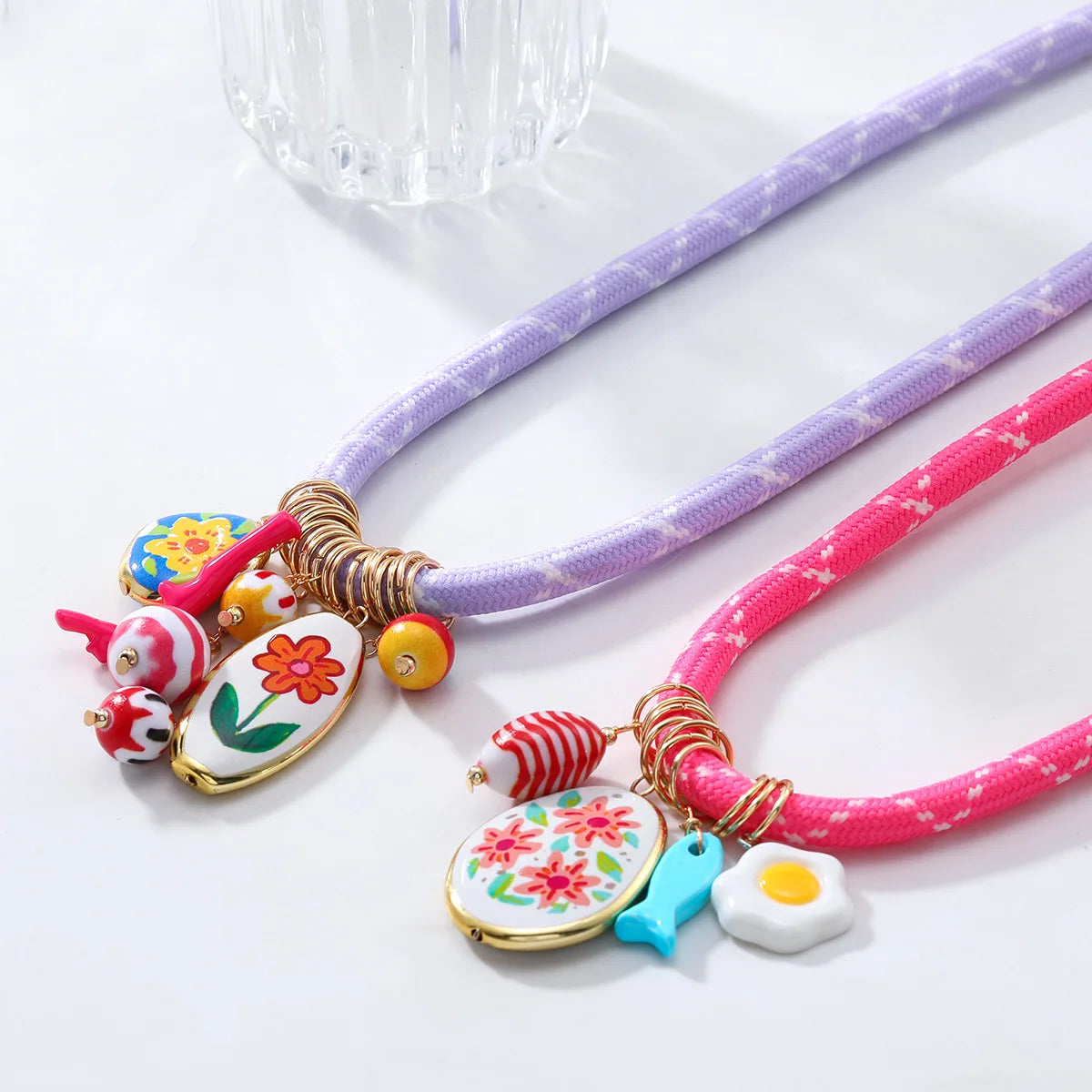 ZAA Exaggerated New Fashionable Small Flower Multi Layer Pendant Necklace
