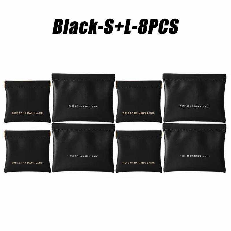 Small Makeup Bag Data Mini Portable Cable  Digital Storage Bag Automatically Closes Wired Earphones Carrying Bag Power Charger