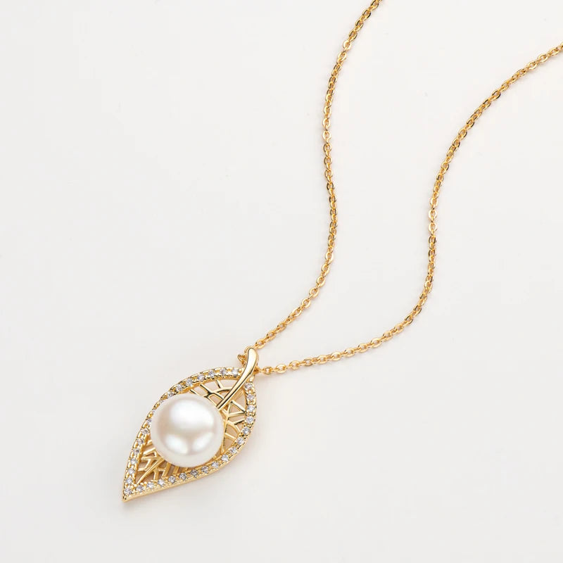 OXTAO Luxury 14K Gold Filled Necklace Natural Freshwater Pearl Necklace For Women Trendy Retro Style Clavicle Chain Jewelry Gift