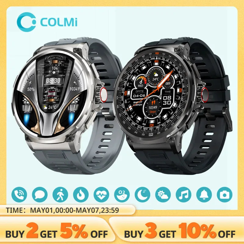 COLMI V69 1.85 Inch HD Bluetooth Call Smart Watch Men Sports Fitness Tracker Heart Monitor 710mAh Smartwatch For XIAOMI Android - Madeinsea©
