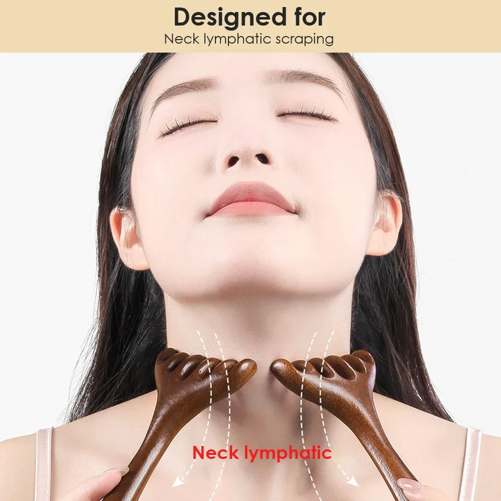 Sandalwood Five Claw Meridian Massage Comb Traditional Chinese Medicine Anti-Hair Loss Head Massage Tool Makeup Essentials