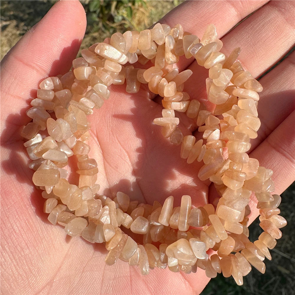 5-8mm Natural Blue Moonstone Beads White Cat Eye Crystals Opal Stone Loose Bead For Jewelry Making DIY Necklace Bracelet Rings