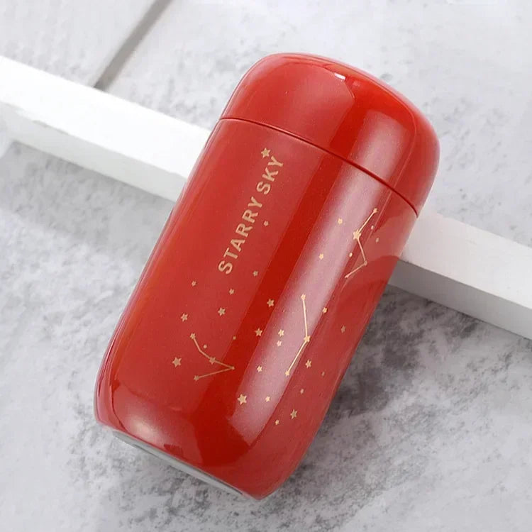 Thermos Bottle Starry Sky Mini Small Capacity Leakproof Coffee Mug 304 Stainless Steel Vacuum Flask 200ML Thermo Bottle New