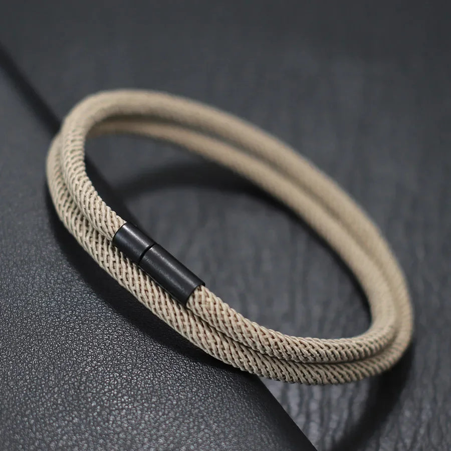 New Minimalist Outdoors Sports Men Bracelet Rope Bilayer 4mm Lucky Red Thread Braclet Bangle Gift For Him Beach Nautical Braslet