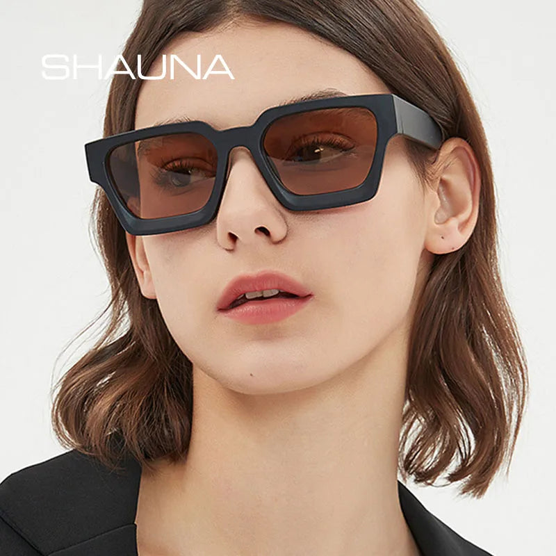 SHAUNA Ins Popular Women Square Sunglasses Retro Men Tinted Shades UV400 - Madeinsea©