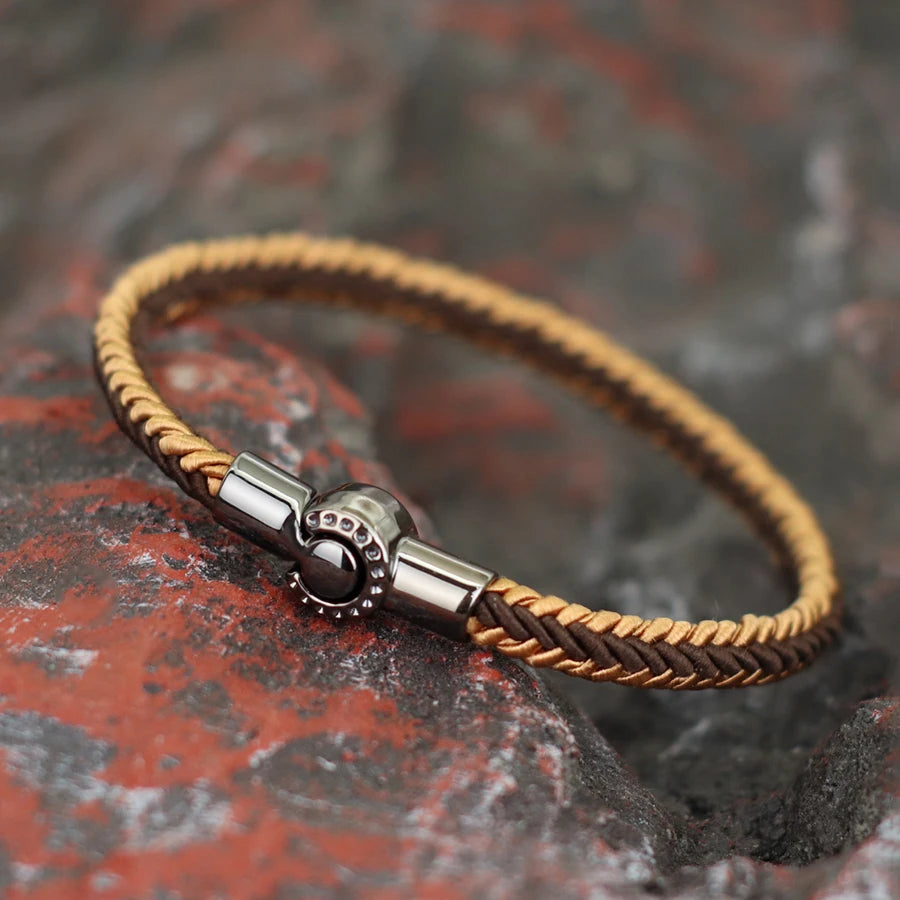 New Grade A Ethnic Rope Bracelet For Men Women Magnet Buckle Handmade Weaven Bangle Leisure Pulseira Accessories Hombre  Hombre