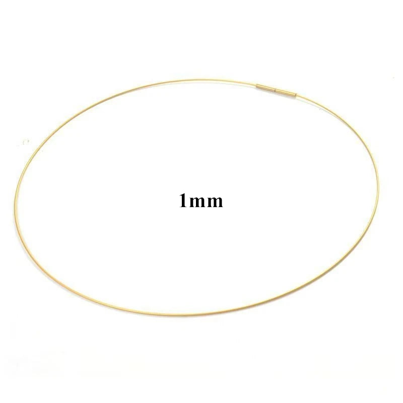 MKENDN Waterproof Non-fading Steel Wire Rope Necklace For DIY Pendant Jewelry Making Accessories for Men Women Gifts