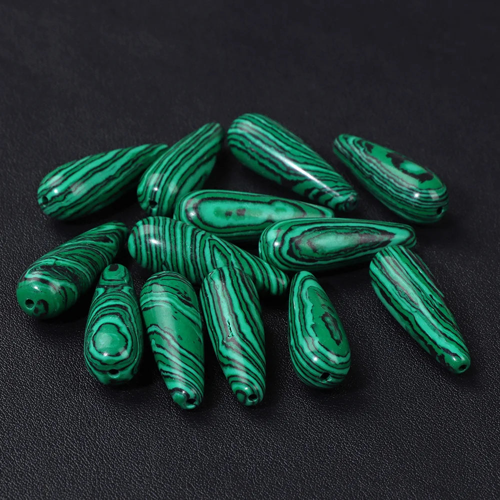 10x30mm Natural TearDrop Chalcedony Stone Beads Water Drop Jaspers Beads For DIY Jewelry Bracelet Earrings Accessori Wholesale