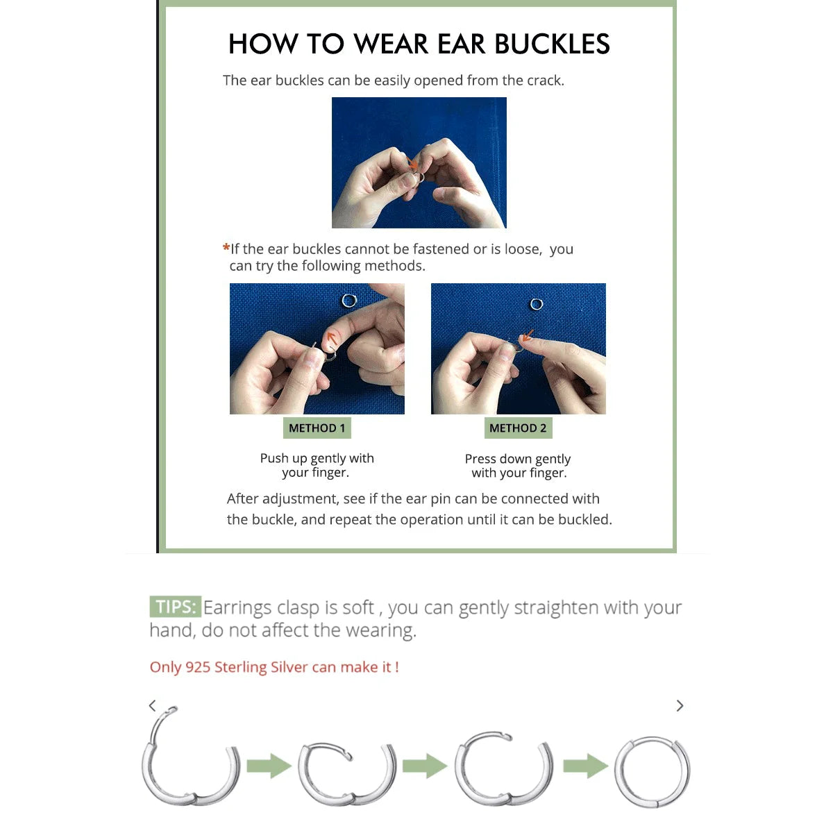 BAMOER U Shape Star Ear Buckles Blue Enamel Hypoallergenic Stud Earrings for Women Teen Girls Bright Pave CZ Jewelry Gift