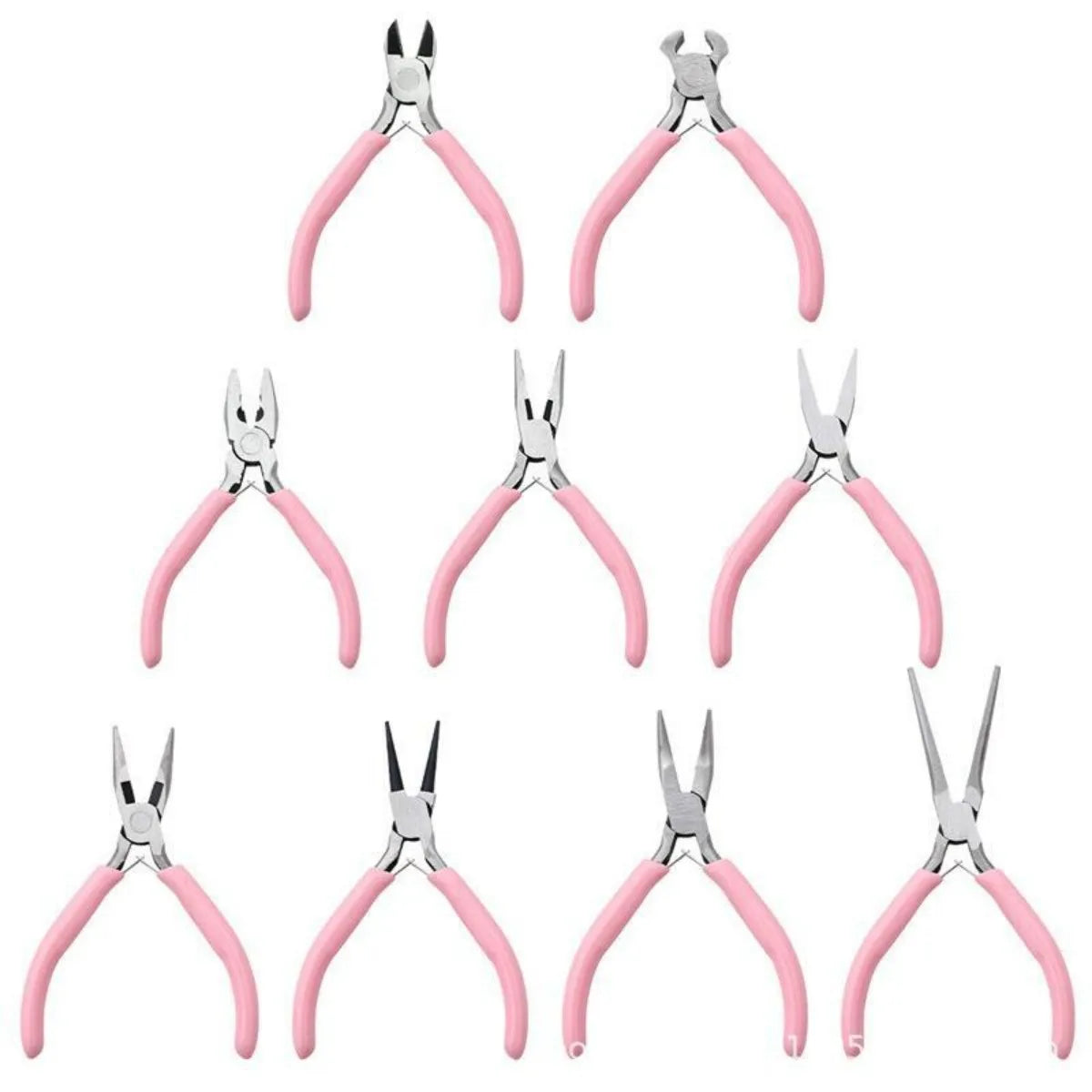 Pince à bijoux rose mignonne avec poignée antidérapante, idéale pour la création de bijoux et la broderie. Kit d'outils et d'équipements pour la fabrication de bijoux et la broderie DIY.
