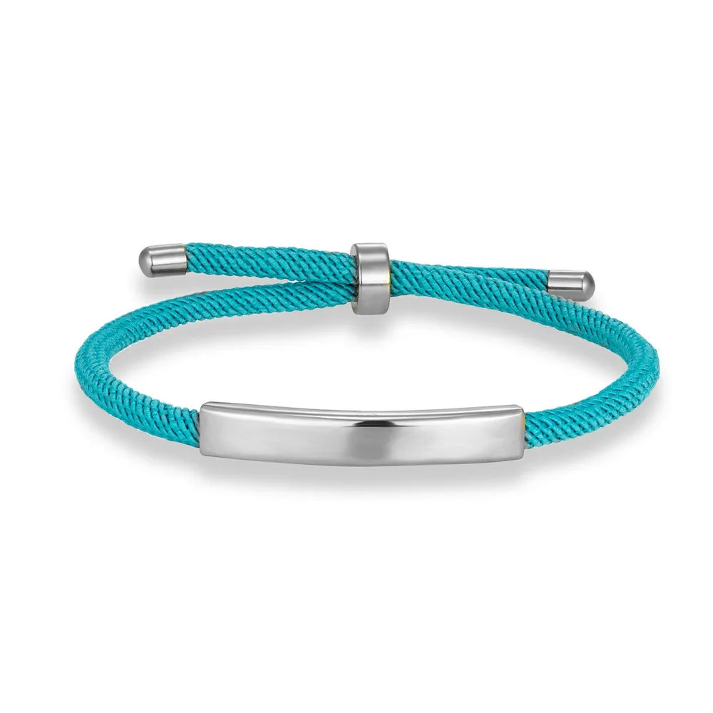 MKENDN Personalized Medical Alert Bracelet Custom Name Engrave Logo Id Phone Bracelets Trendy Emergency Rope Bracelet Gifts