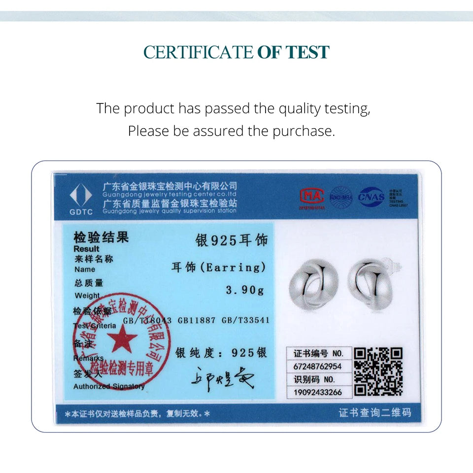 BAMOER Authentische 925 Sterling Silber glänzend gewebte Ohrringe, vergoldete Love Ohrstecker für Frauen BSE1115