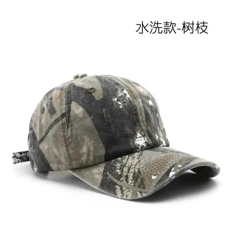 New Japanese Style Street Tide Brand Soft Top Camouflage Baseball Cap Female Face Little Wild Peaked Cap