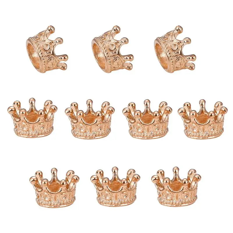 10pcs/20pcs Crown Charm Beads Connectors Charms End Beads Cap For DIY Jewelry Making Findings