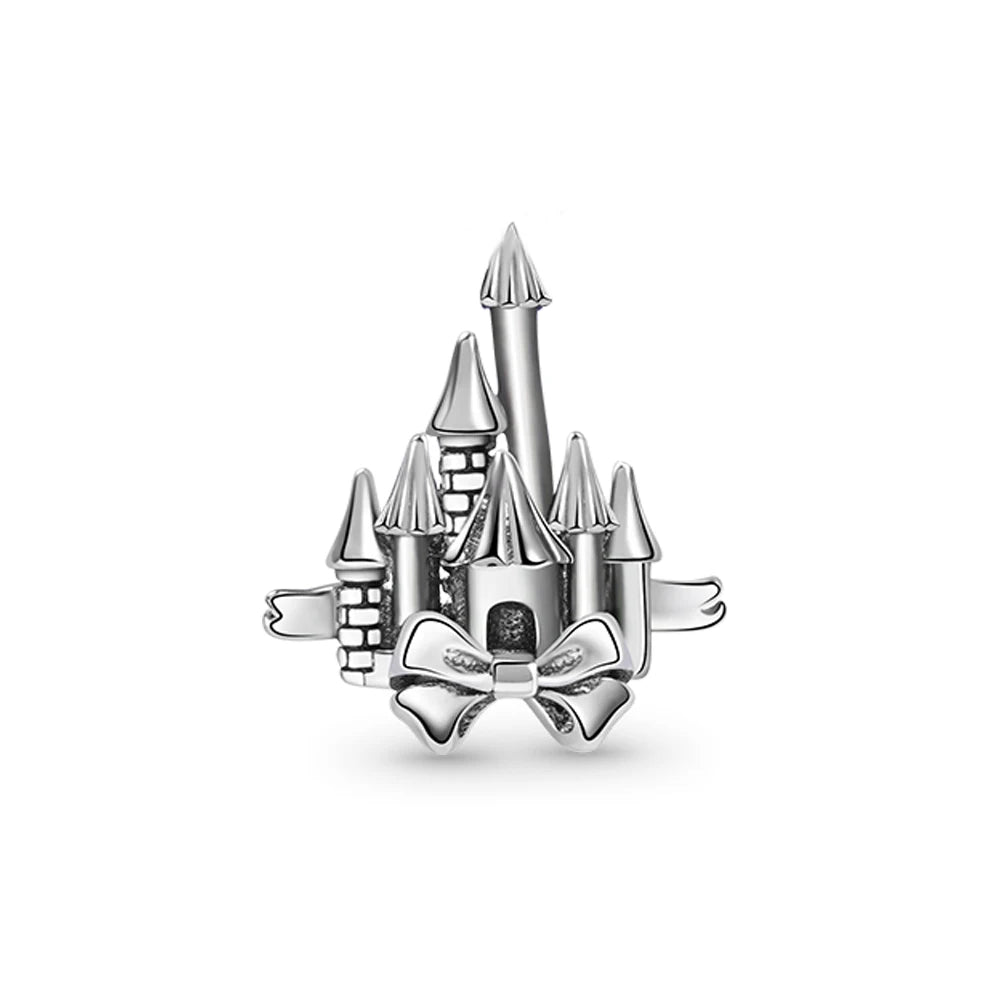 Classic 925 Sterling Silver Crown Skull Beads & Rose Pistol Dangle Charm Fits Bracelet Exquisite Necklace Jewelry Gifts