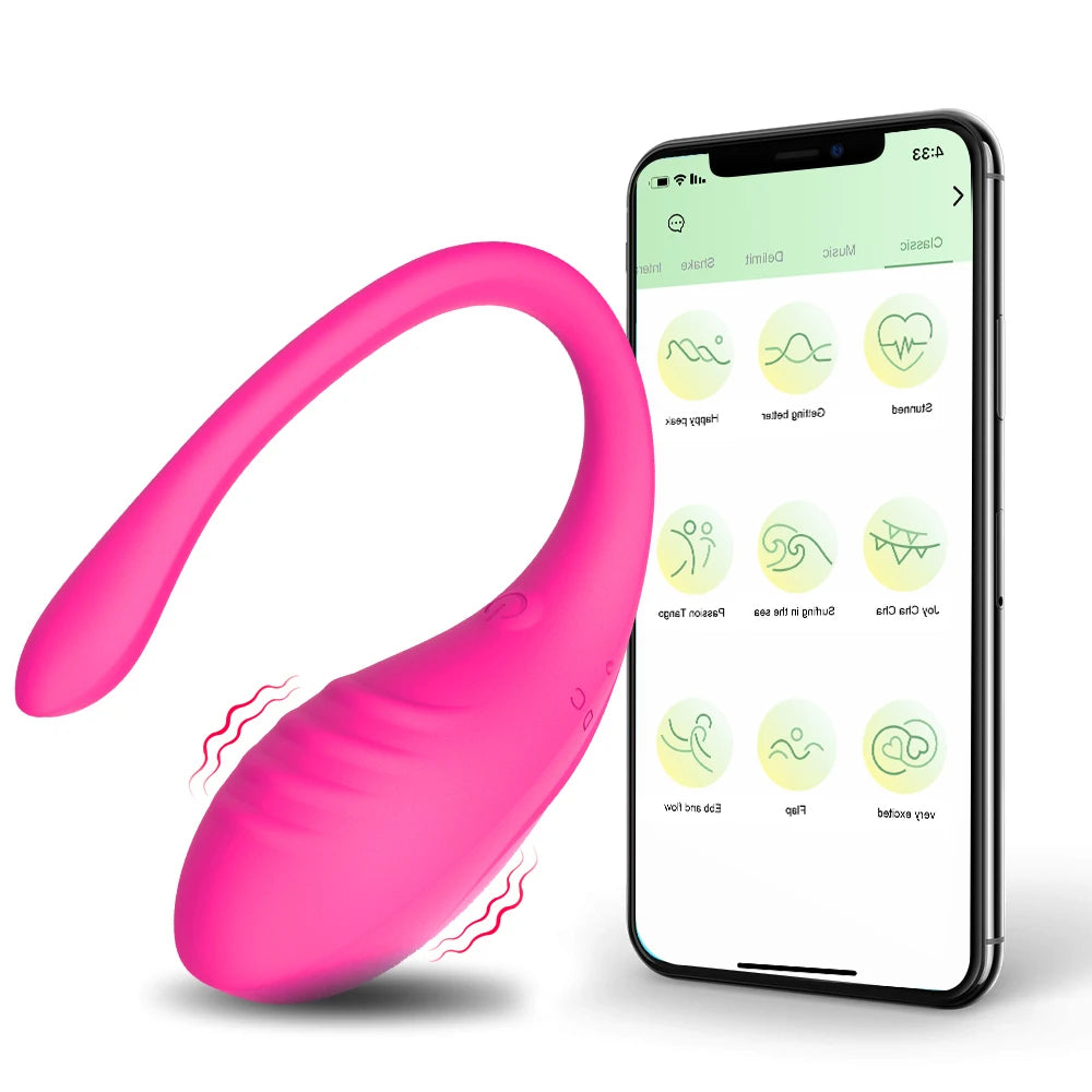 APP Controlled Vagina Vibrator 9 Speed Clitoris Anal Vibrating Egg Mas