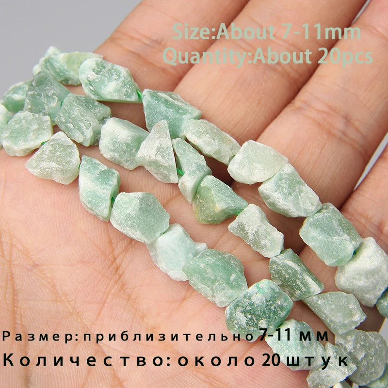 7.5" Natural Irregular Rough Stone Beads Raw Rock Lapis Quartzs Nuggets For Jewelry Making DIY Earrings Bracelet Supply 7-30mm