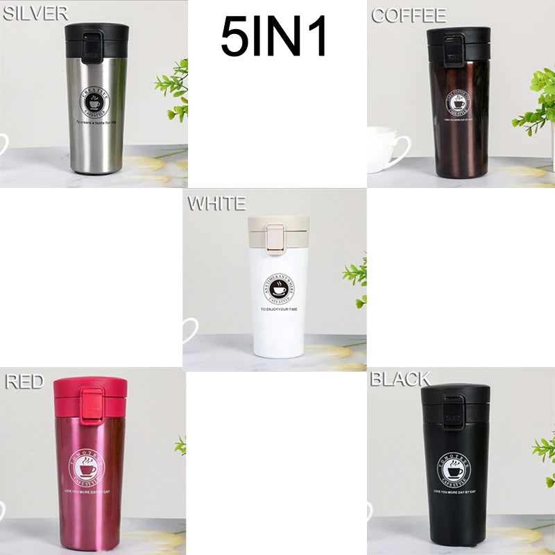 510ML Thermal Mug Double Wall 304 Stainless Steel Coffee Cup Vacuum Flask Thermos Water Bottle Tea Coffee Leak-proof Thermos Mug