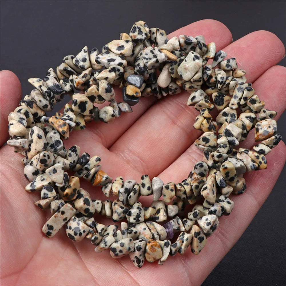 New Arrival Dalmation Jaspers Stone Bead Natural Spotted Stone Various Shape Loose Spacer Beads DIY Handmade Jewelry Accessories