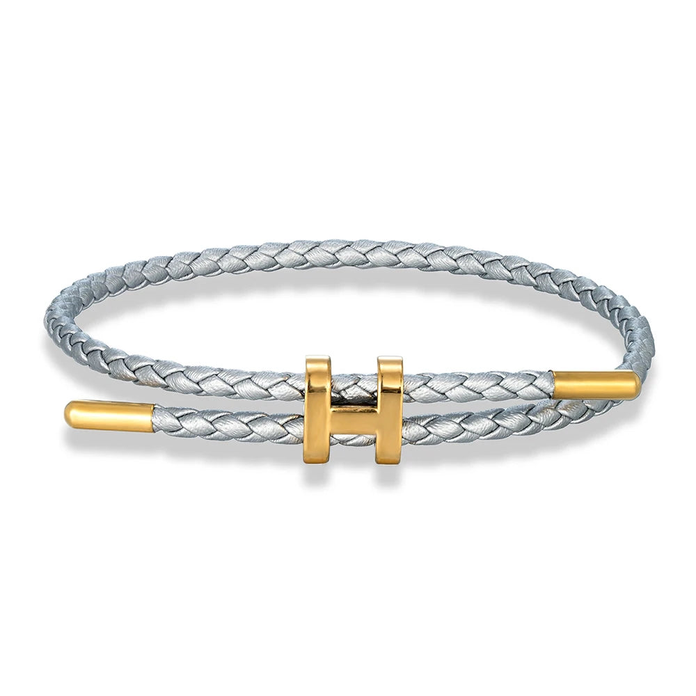 MKENDN Adjustable 3mm Red Braided Leather Bracelet for Men & Women Stainless Steel Jewelry Classic Simple Unisex Couple Gift