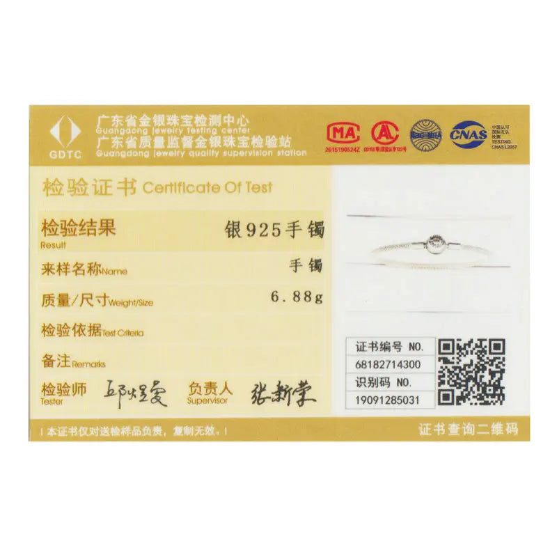 BISAER 925 Sterling Silber Für Immer Liebe Runde Klassische Armbänder Fit DIY Charms Bead Für Frauen Weibliche Luxus Edlen Schmuck Geschenk