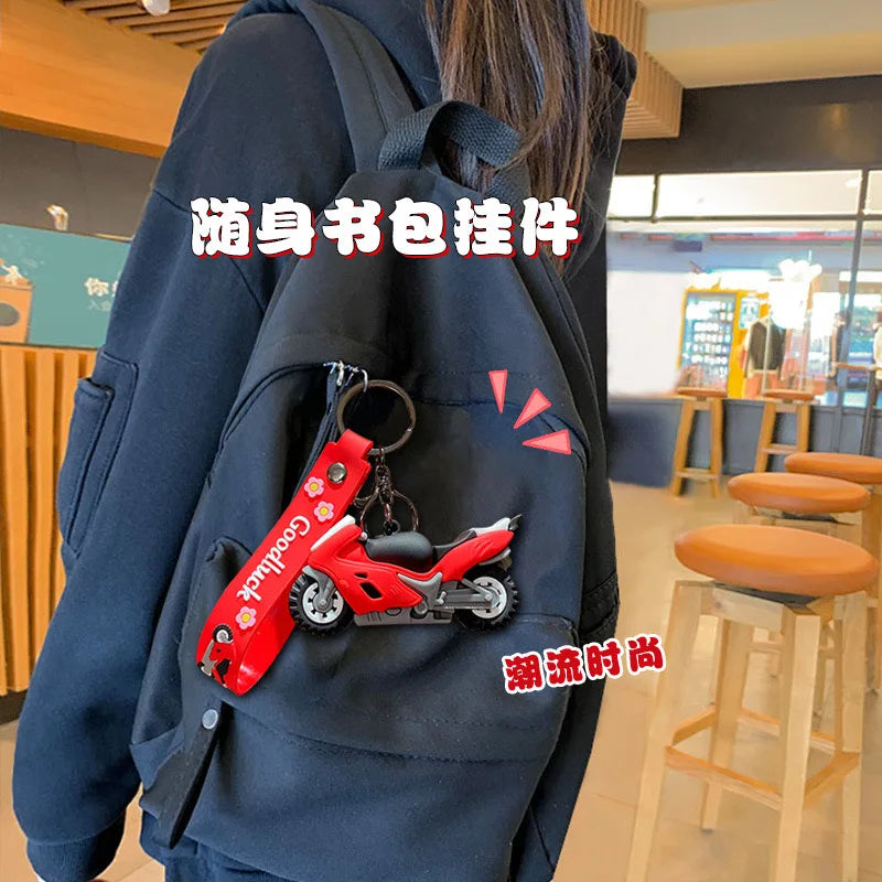 2025 New Motorcycle Keychain Men Women 5 Colors Key Ring Metal Holder Pendent Keyholder Bag Decoration Cool Riding Accessories