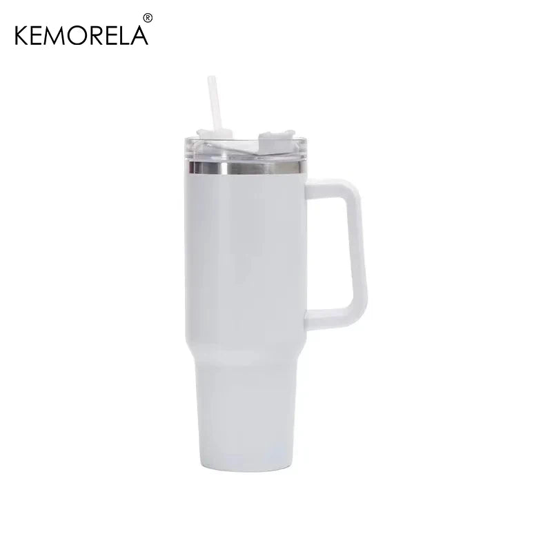 1200ML 304 Stainless Steel Insulated Water Bottle Hot Coffee Car Cup Hot And Cold Mug Thermos Bottle With Handle Straw Sports Av - Madeinsea©