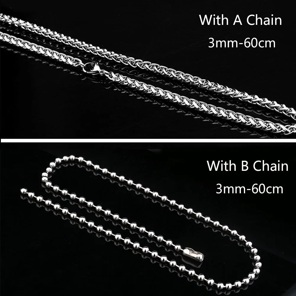 2023 New 316L Stainless Steel Men's skull Pendant Necklace Vintage punk fashion for teen Accessories Party Gift free shipping