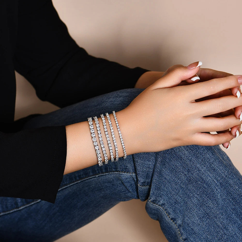 Serenity D Color Moissanite Tennis Bracelet Women Man 100% S925 Sterling Silver Plated 18K Hand Chain Fine Jewelry GRA Wholesale - Madeinsea©