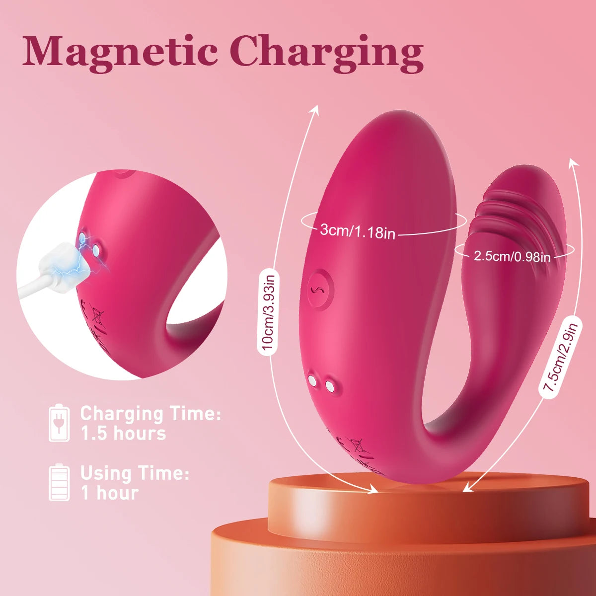 Wireless APP Control Vibrator Female Dual Motor U Shape Clitoris Stimulator Dildo Wearable Sex Toys for Women Couple Adult 18+