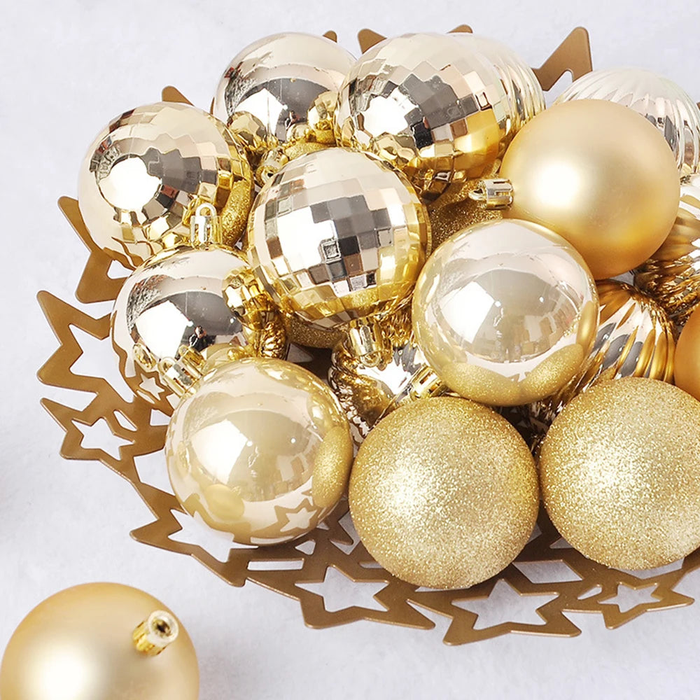 3/4Cm Christmas Ball Decoration Christmas Tree Ball Ornament Pendant Hanging Decor Merry Christmas Decoration Home New Year 2024