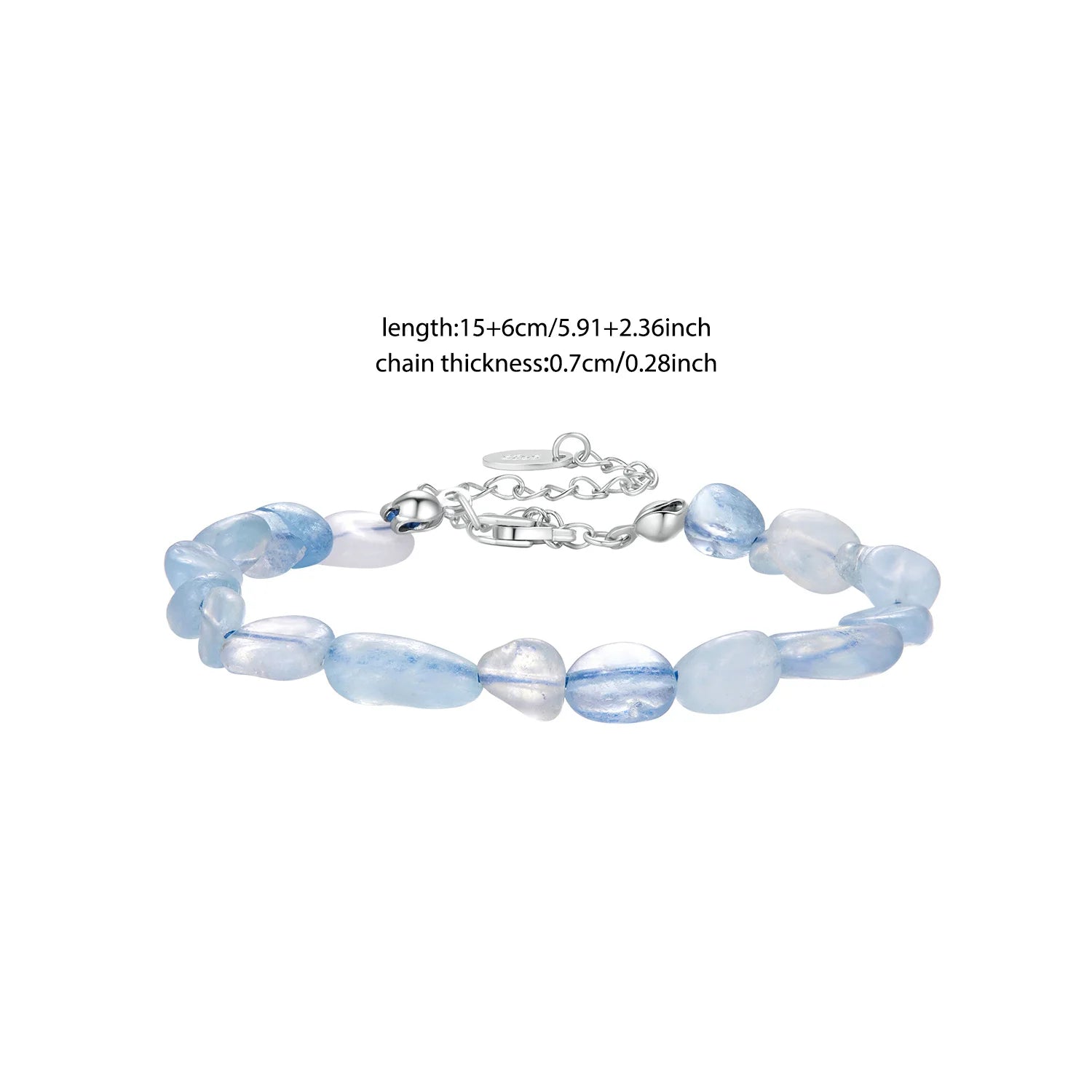 WOSTU 925 Sterling Silver Crystal Bracelet Blue Purple Heart Bangle  For Women Wedding Gift Fine Jewelry