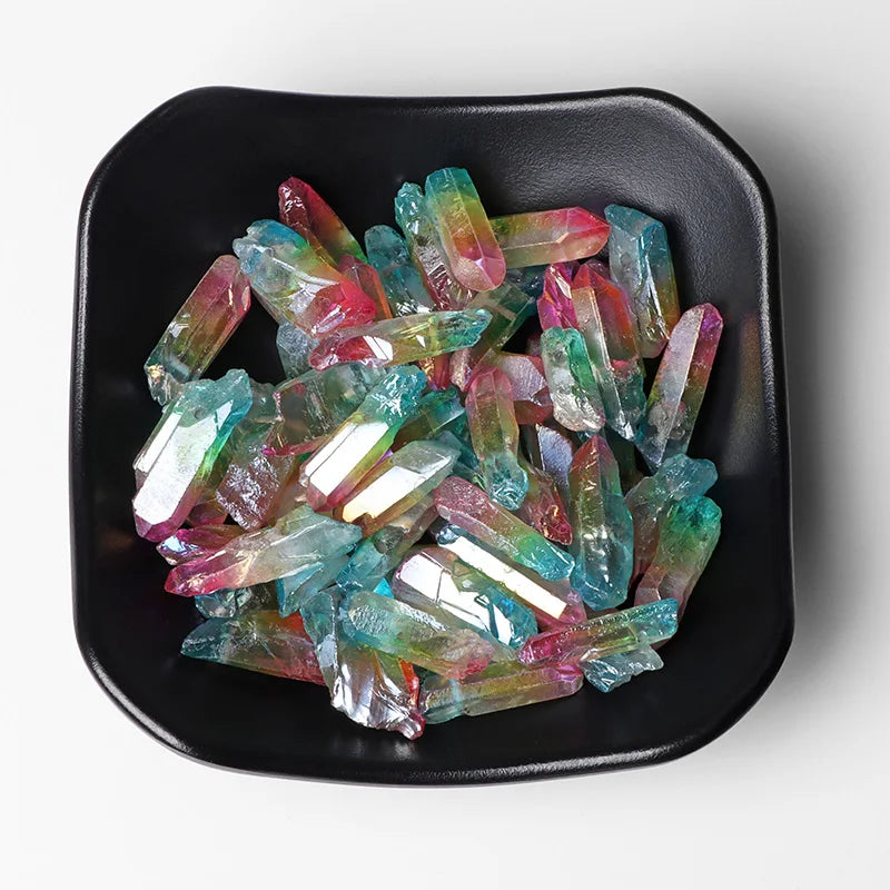 Natural Quartz Stick Beads Top Drilled Gradient Color Raw Loose Point Bead For Jewelry Making DIY Necklace Earrings Accessories