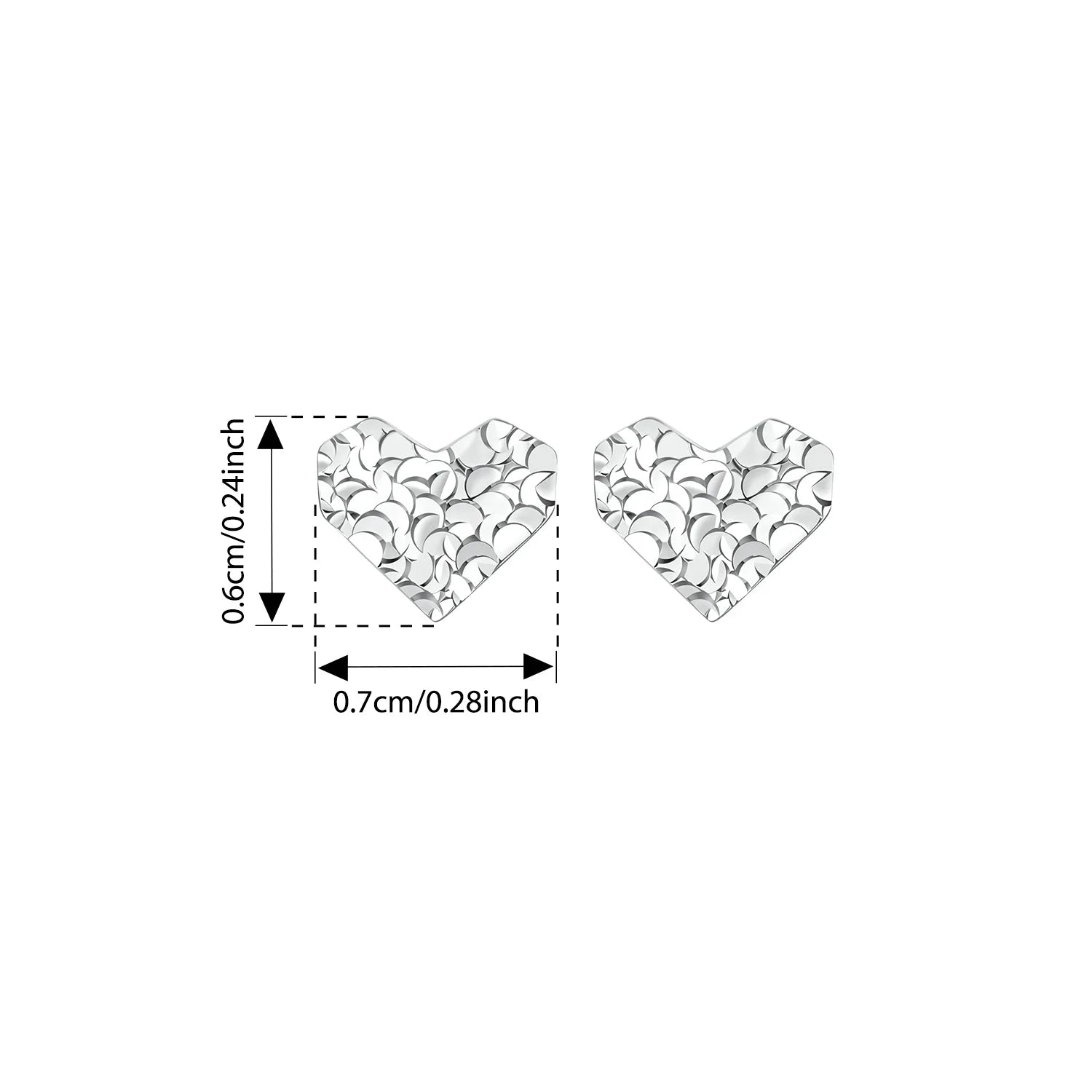 BISAER Real 925 Sterling Silver Dazzling Butterfly Stud Earrings Mini Heart Hypoallergenic Earrings for Girls Party Fine Jewelry