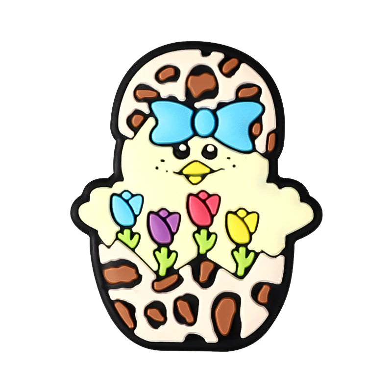 5/10pcs Silicone Beads Easter Egg Bunny Beads Cute for DIY Keychains Jewelry Accessories Bracelet Making Pen Decor Creative Gift