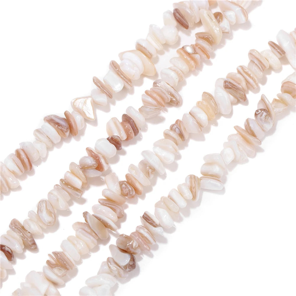 5-8mm Muticolor Shell Beads Natural Dyed Color Irregular Shape Loose Spacer Bead For Jewelry Making Necklace Bracelet DIY