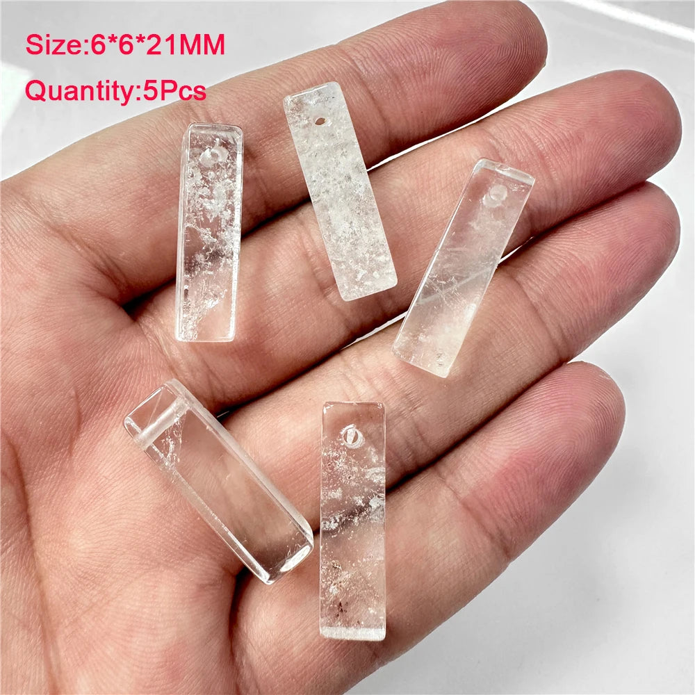 Wholesale Natural Stone Clear Quartz Crystals Beads Faceted Smooth Irregular Loose Bead For Jewelry Making Charm Accessories DIY