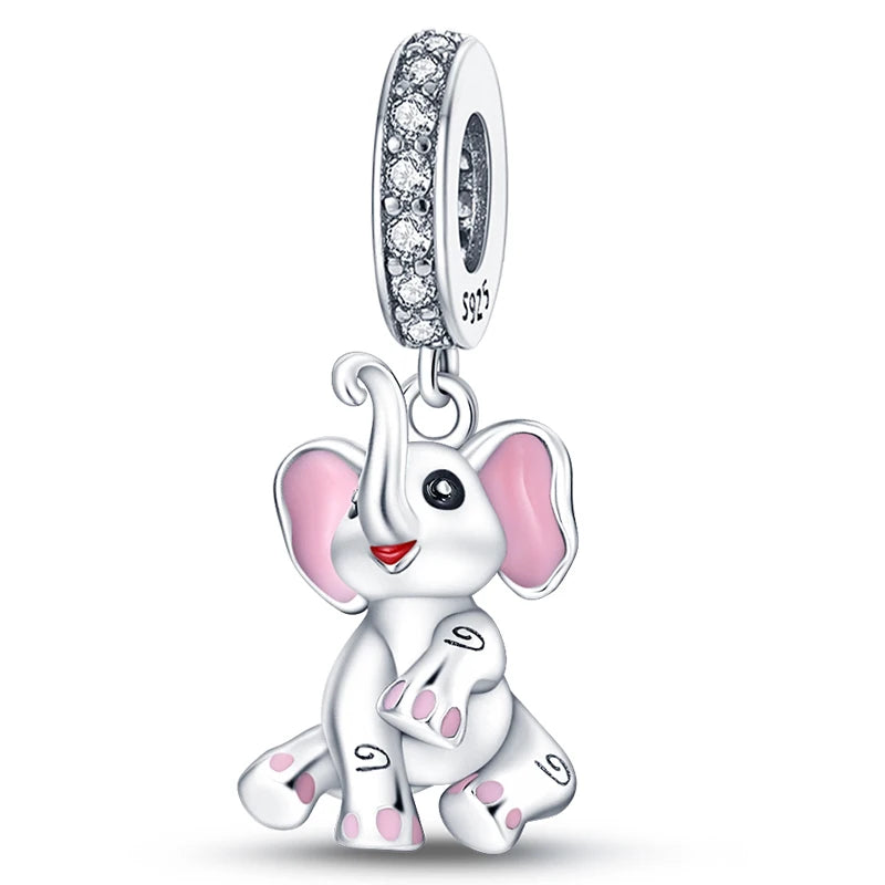 Hot Sale Charms Beads 925 Sterling Silver Pink Perfume Bottle Letter Luminous Firefly Tarot Card Beads Fit DIY Bracelets Jewelry - Madeinsea©