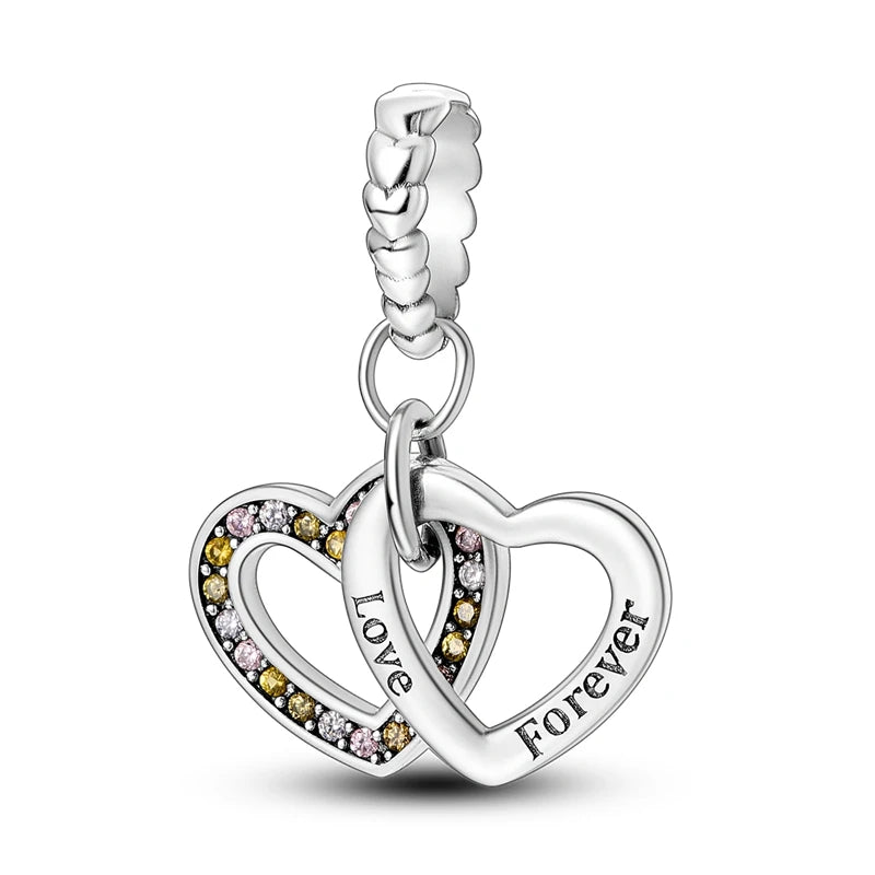 New 925 Sterling Silver Charm Love Heart Warm Family Series Beads Fit Original Charms Bracelets Pendant DIY Jewelry Gift - Madeinsea©