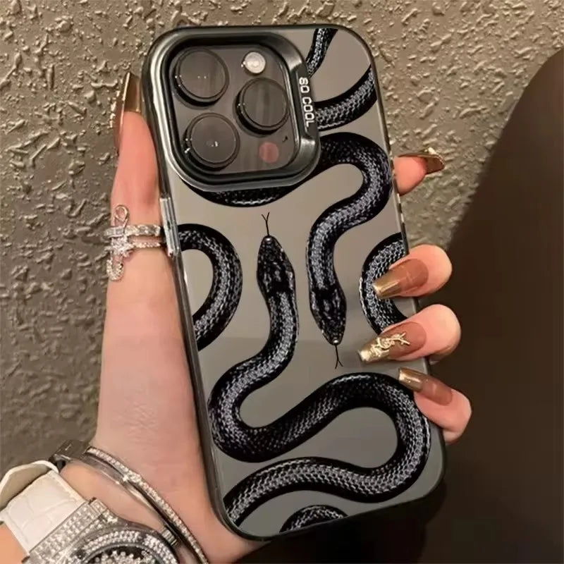 New Black Snake Phone Case For Xiaomi Mi 11 Lite 5G 14T 14 13T 13 12T 12 12X Poco F5 X5 X3 X6 M6 F6 Pro Shockproof Bumper Cover