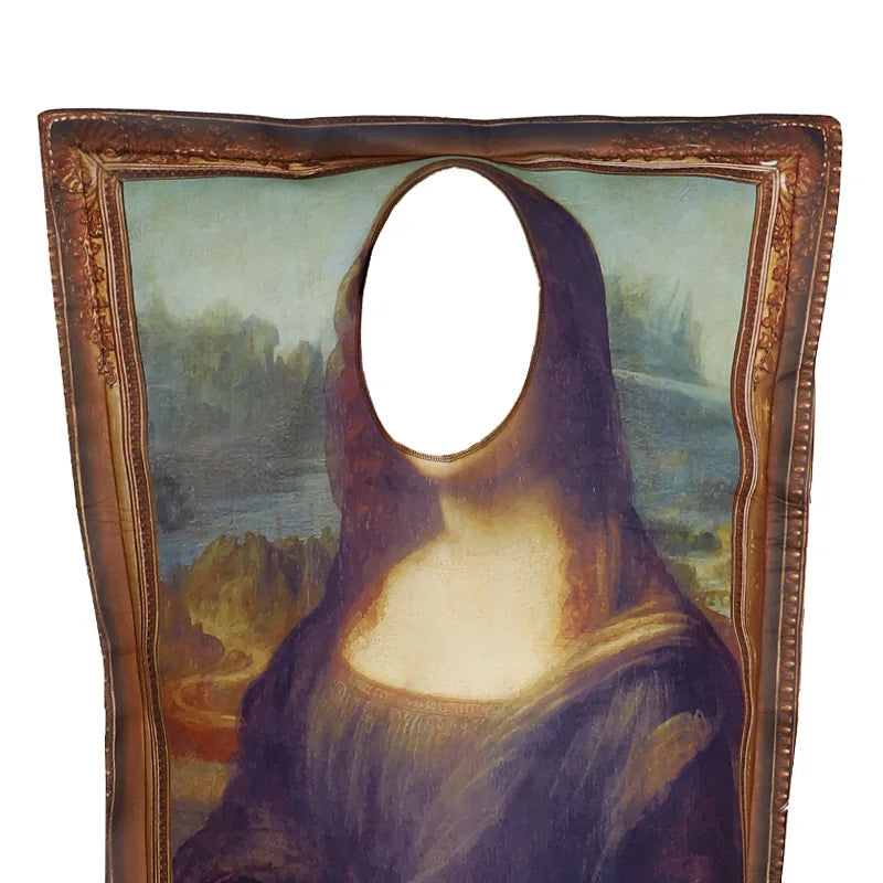 Costumes muraux amusants de Cosplay Mona Lisa pour adultes, combinaison unisexe en éponge, déguisement classique d'Halloween, de carnaval, de fête