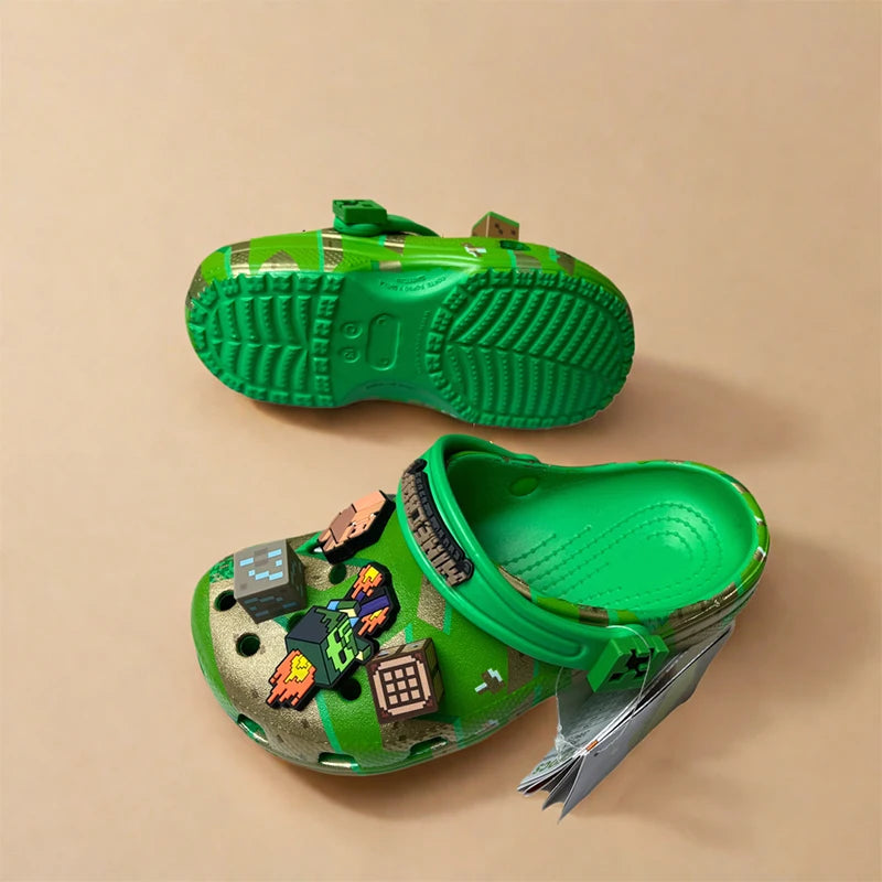 Fashion Green Cartoon Character Summer Children Cute Cartoon Children's Slippers Non-Slip Soft Soled Sandals Gift